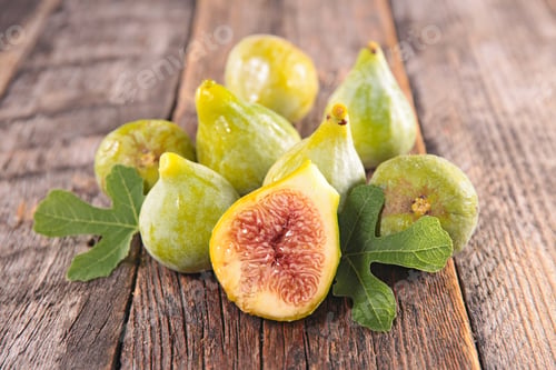 Fresh Figs on a Rustic Wooden Board