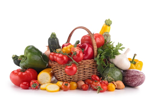 Preview: Wicker Basket With Vegetables