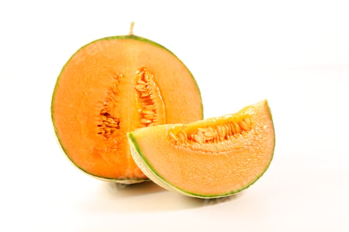 Preview: Melon And Slice Isolated On White Background