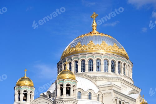 Preview: Naval Cathedral Of St. Nicholas The Wonderworker In Kronstadt, Russia.