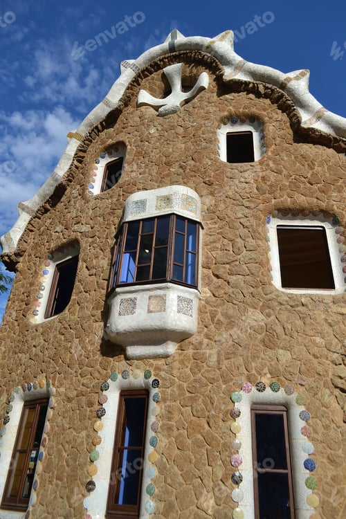 Preview: Fairy Tale House In Park Guell, Barcelona, Spain.
