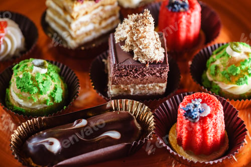 Preview: French Pastries On The Christmas Catering Table