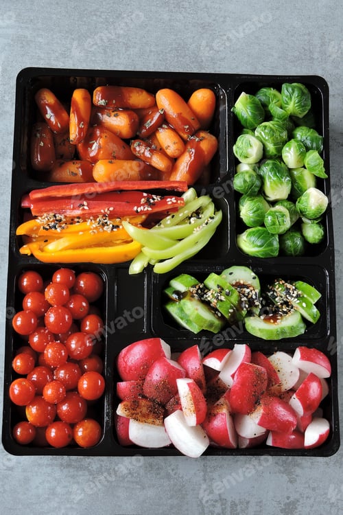 Preview: Bright Vegetable Set. Healthy Colorful Food. Vegan Snack.