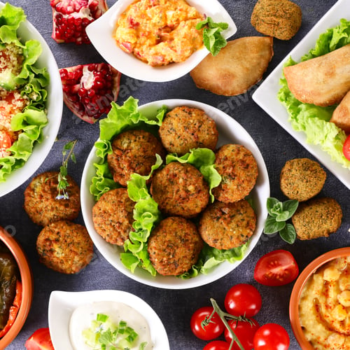 Preview: Lebanese Food Selection - Top View