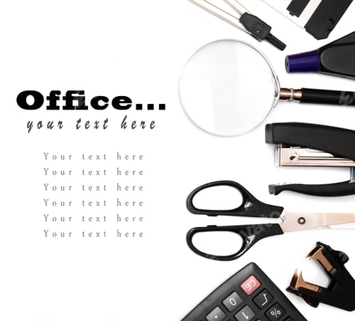 Preview: Office Tools On White Background.
