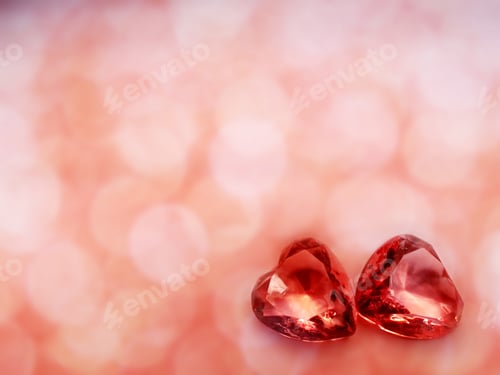 Preview: Crystal Gem Two Hearts Love Valentine'S Day Background