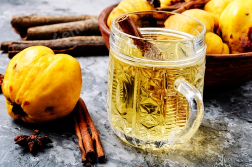 Preview: Apple Cider With Fresh Apples On Rustic Background.Refreshing Apple Cider