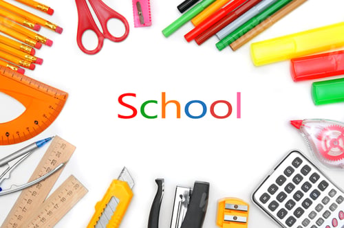 Preview: Back To School. School Subjects On A White Background.