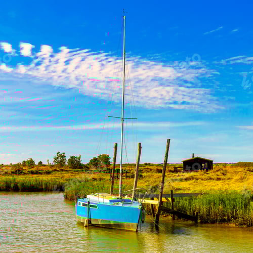Preview: Fishing Boat, River France Countryside