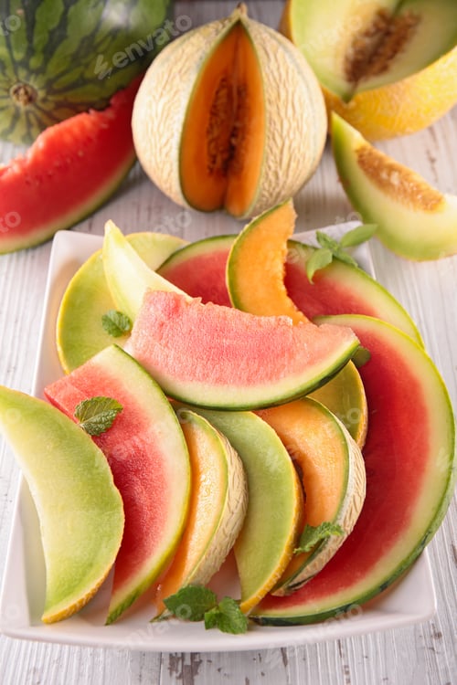 Preview: Watermelon,Green And Cantaloupe Melon