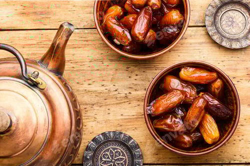 Preview: Juicy Delicious Dried Dates For A Tea Party.Top View