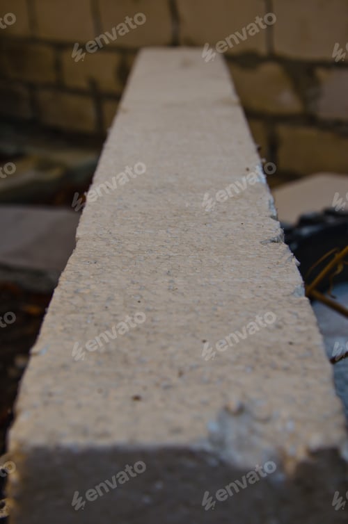 Preview: The White Piec Of The Styrofoam On A Ground