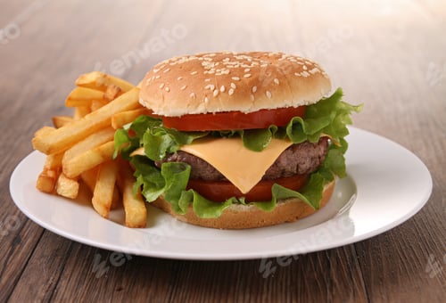 Preview: Hamburger And French Fries