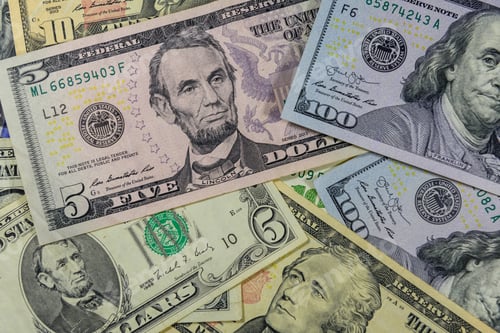Vista previa: Background Of The Different American Dollar Banknotes