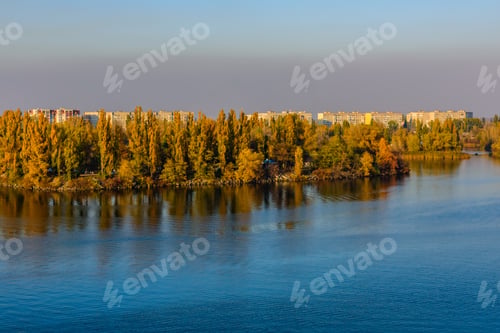 Preview: View On Residential Buildings Of City Kremenchug And River Dnieper On Autumn