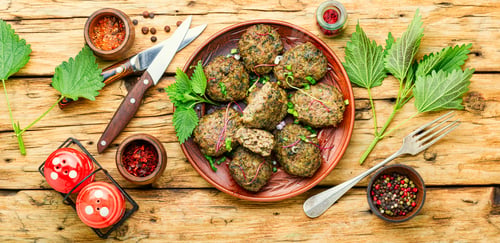 Preview: Appetizing Homemade Nettle Meatballs Cooked In The Oven