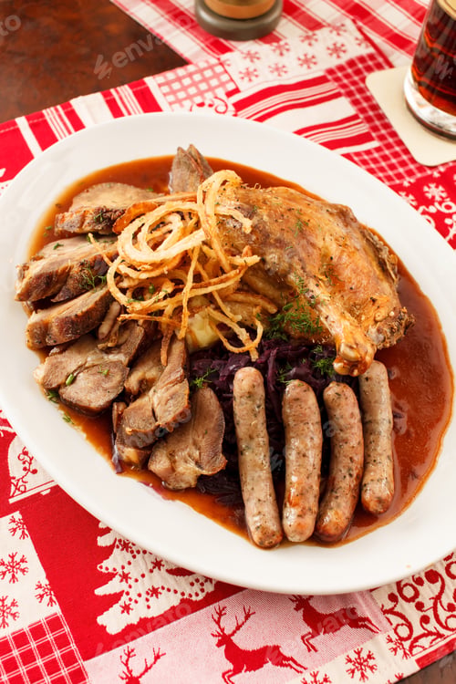 Preview: Roasted Meat On Christmas Table