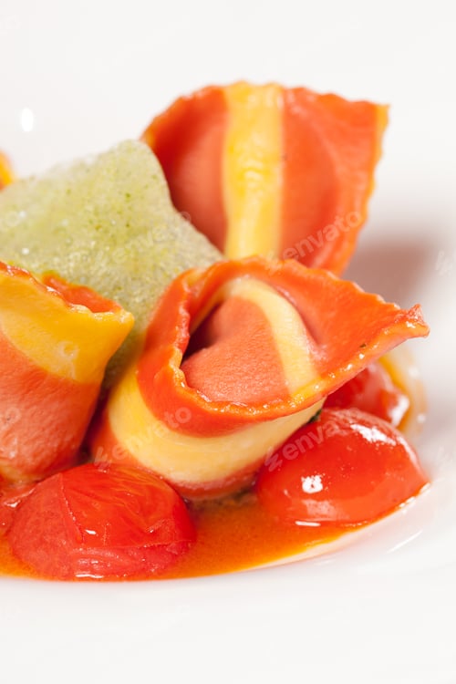 Jamón italiano con verduras