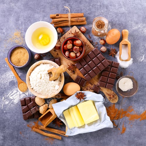 Preview: Baking Background- Chocolate With Flour, Egg And Spices