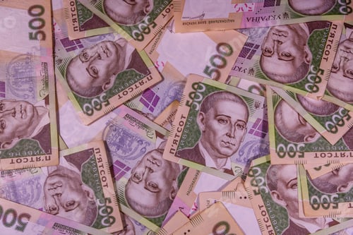 Preview: Background Of Ukrainian Five Hundred Hryvnas Banknotes