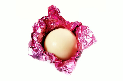 Delicious Creamy Ball Wrapped in Pink Foil