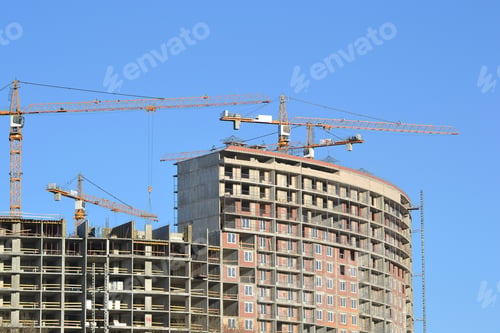 Preview: Houses Under Construction On The Outskirts Of St. Petersburg, Russia.