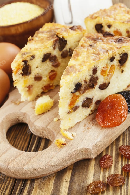 Preview: Casserole With And Dried Fruits On The Wooden Table