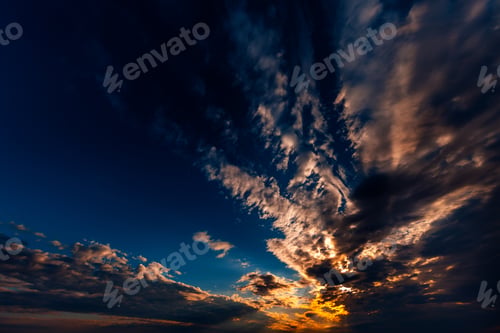 Preview: Dramatic Sunset Evening Sky Background