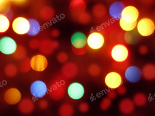 Preview: Abstract Background Colorful Blurred Christmas Light Garland