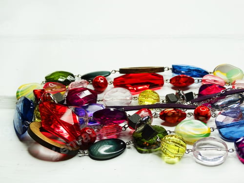 Preview: Jewelry Beads With Bright Colorful Crystals Luxury Fashion Accessory Background