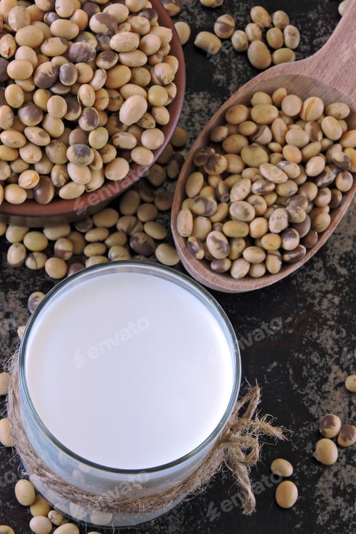 Preview: Soy Milk. The Concept Of Cooking Soy Milk. Keto Drinks. Vegan Milk.