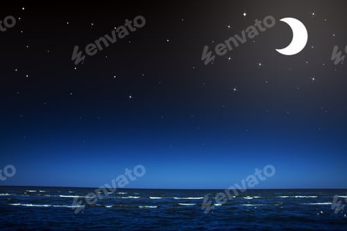 Preview: Nightly Ocean. Natural Backgrounds