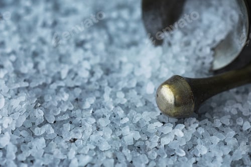 Preview: Large Sea Salt. Spice. Mortar And Pestle For Grinding Salt.