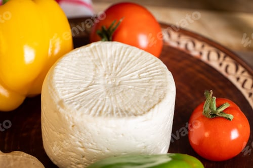 Preview: White Cheese In A Brown Platter
