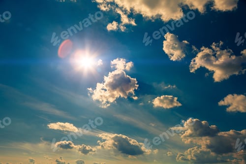 Preview: Sky Clouds,Sky With Clouds And Sun