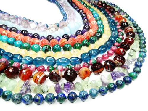 Preview: Semigem Necklace With Bright Crystals Jewellery