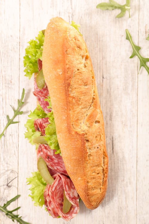 Preview: Sandwich With Salami And Salad