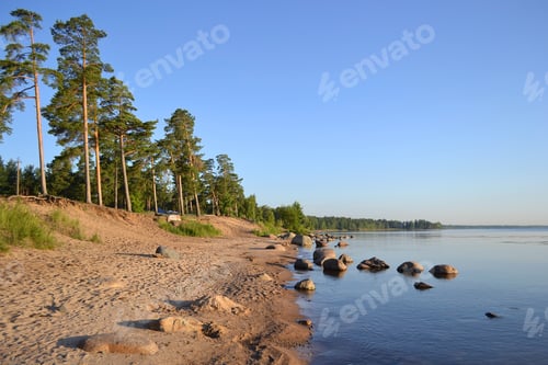 Preview: Shore Of Lake Ladoga In The Early Morning, Russia