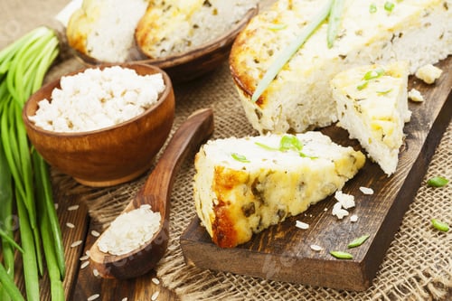 Preview: Rice Pie With Cottage Cheese And Spring Onion