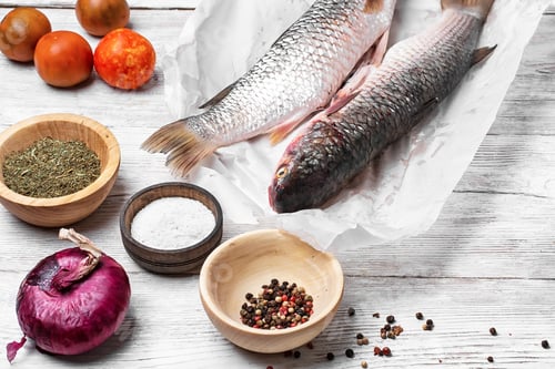 Preview: Freshly Caught Fish And Spices Cooking Cooking