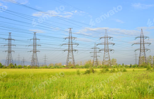 Preview: Power Line In The Countryside On The Outskirts Of St. Petersburg, Russia.
