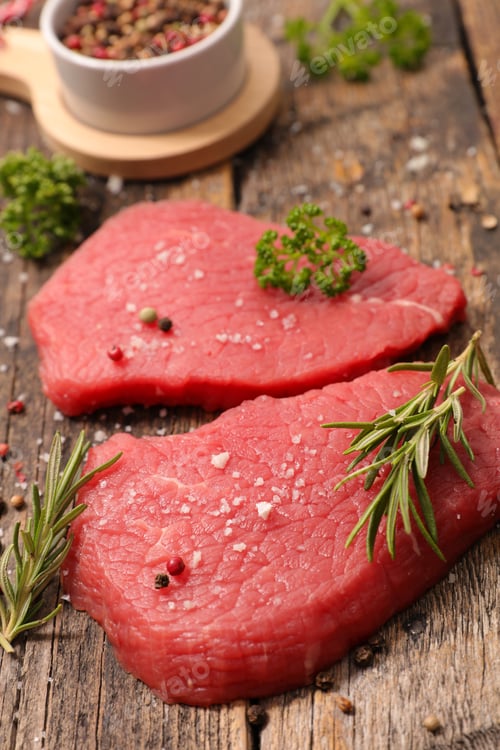 Preview: Raw Beef Steak And Spices