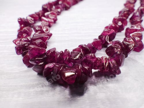 Preview: Pink Tourmaline Natural Quartz Gem Geological Crystals Beads Jewelry