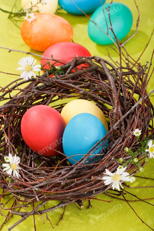 Preview: Easter Eggs In A Nest