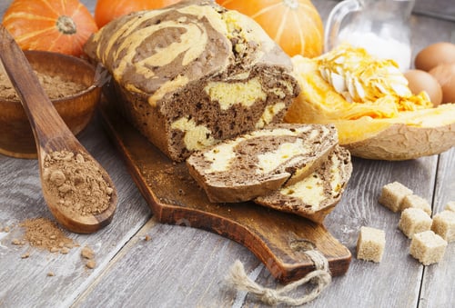Preview: Homemade Pumpkin Cake With Cocoa On The Table