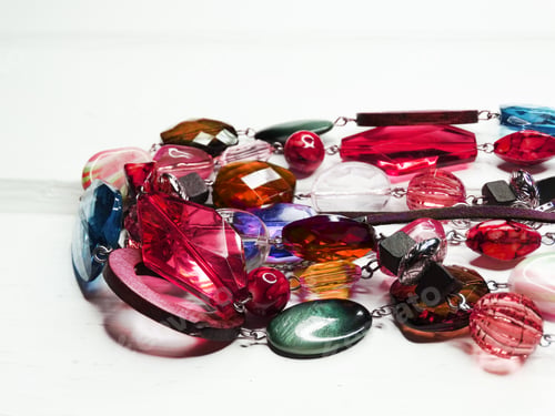 Preview: Jewelry Beads With Bright Colorful Crystals Luxury Fashion Accessory Background