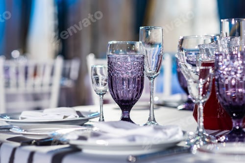 Preview: Classy Elegant Table Wedding Hall, Eve Or Dinning Or Other Function Facility With Colorful Ceiling