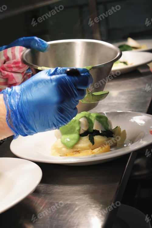 Preview: Plated Food In Kitchen