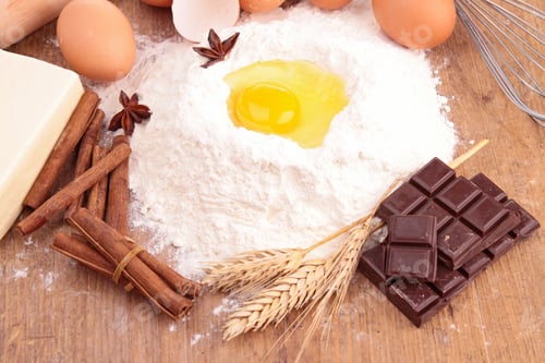 Preview: Flour,Egg,Chocolate And Ingredients