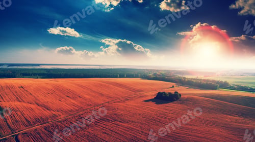 Preview: Aerial View Of The Vegetable Field From Drone